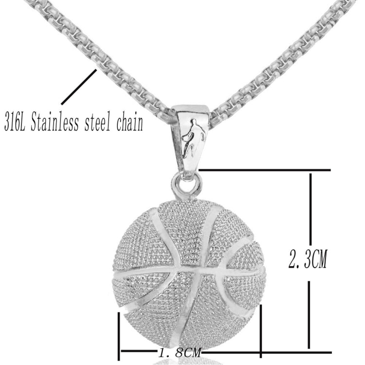 Three-Dimensional Sports Ball Pendant Necklace,Style: Women Rugby 18K Gold, Men Basketball White K, Men Basketball K Gold, Women Basketball White K, Women Basketball K Gold, Women Basketboard White, Women Basketball Gold, Men Football K White