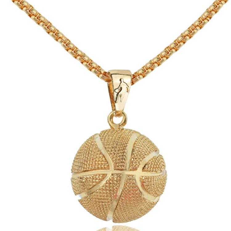 Three-Dimensional Sports Ball Pendant Necklace,Style: Women Rugby 18K Gold, Men Basketball White K, Men Basketball K Gold, Women Basketball White K, Women Basketball K Gold, Women Basketboard White, Women Basketball Gold, Men Football K White