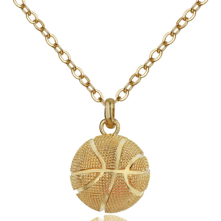 Three-Dimensional Sports Ball Pendant Necklace,Style: Women Rugby 18K Gold, Men Basketball White K, Men Basketball K Gold, Women Basketball White K, Women Basketball K Gold, Women Basketboard White, Women Basketball Gold, Men Football K White