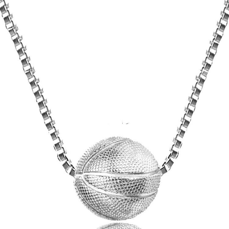 Three-Dimensional Sports Ball Pendant Necklace,Style: Women Rugby 18K Gold, Men Basketball White K, Men Basketball K Gold, Women Basketball White K, Women Basketball K Gold, Women Basketboard White, Women Basketball Gold, Men Football K White