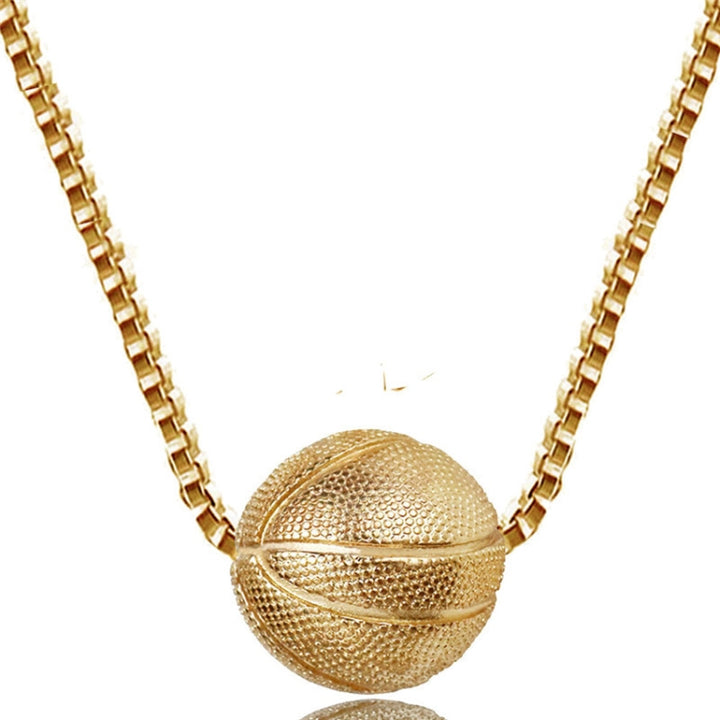 Three-Dimensional Sports Ball Pendant Necklace,Style: Women Rugby 18K Gold, Men Basketball White K, Men Basketball K Gold, Women Basketball White K, Women Basketball K Gold, Women Basketboard White, Women Basketball Gold, Men Football K White