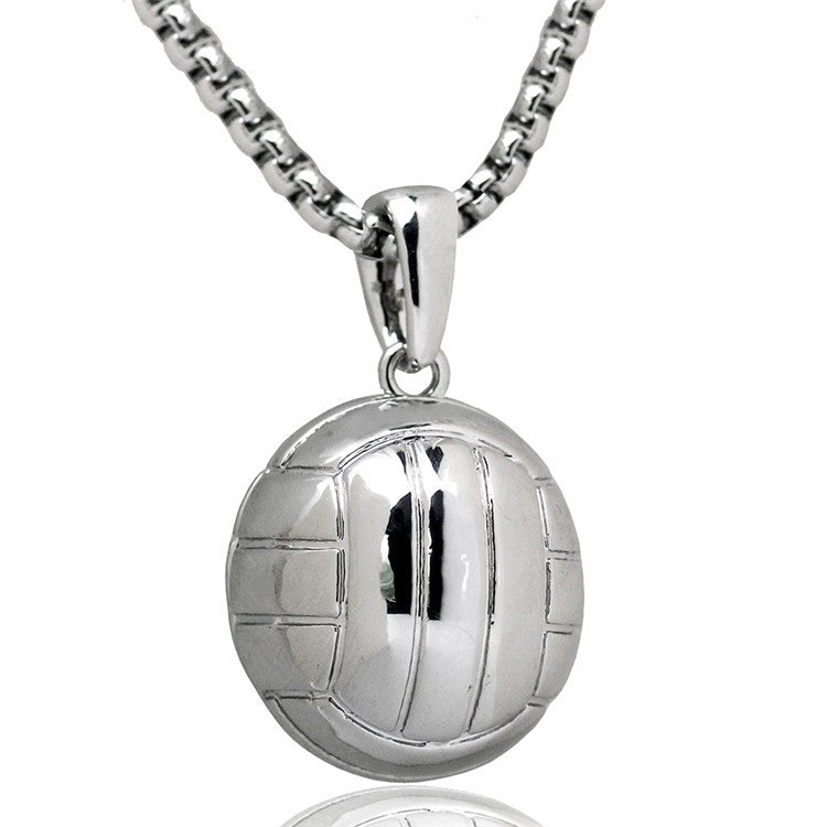 Three-Dimensional Sports Ball Pendant Necklace,Style: Women Rugby 18K Gold, Men Basketball White K, Men Basketball K Gold, Women Basketball White K, Women Basketball K Gold, Women Basketboard White, Women Basketball Gold, Men Football K White