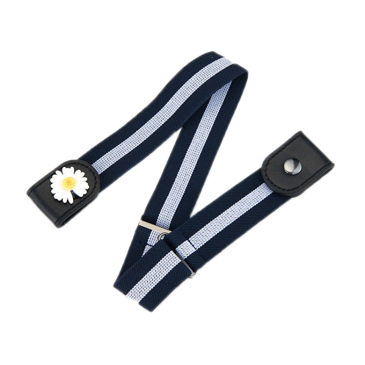 Jeans Non-Marking Invisible Elastic Canvas Lazy Belt, Black Daisy, Brown Daisy, Blue White Blue Stripes Ordinary, Blue White Blue Stripes Daisy, Blue White Red Stripe Ordinary, Blue White Red Striped Daisy, Black Red Black Stripe Ordinary