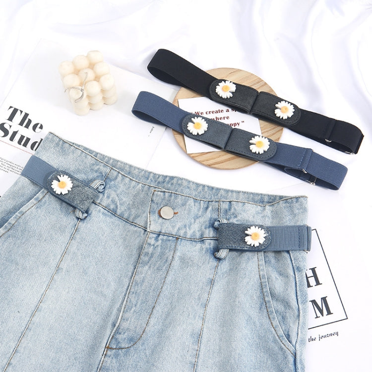 Jeans Non-Marking Invisible Elastic Canvas Lazy Belt, Black Daisy, Brown Daisy, Blue White Blue Stripes Ordinary, Blue White Blue Stripes Daisy, Blue White Red Stripe Ordinary, Blue White Red Striped Daisy, Black Red Black Stripe Ordinary