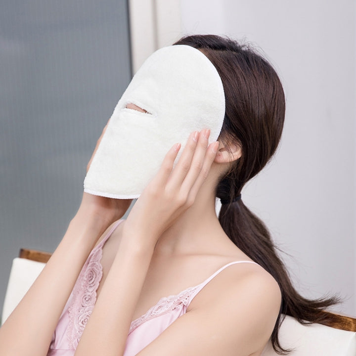 Hot and Cold Compress Facial Towel Face Mask,Style:, Single Hole Without Straps, Single Hole With Straps, Three Holes With Straps