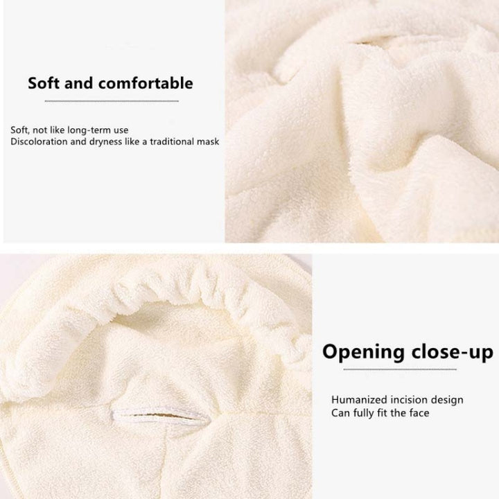 Hot and Cold Compress Facial Towel Face Mask,Style:, Single Hole Without Straps, Single Hole With Straps, Three Holes With Straps