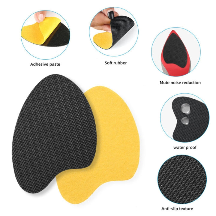 High Heel Shoes Anti-Skid Patch, Pointer Head Black, Round Head Black