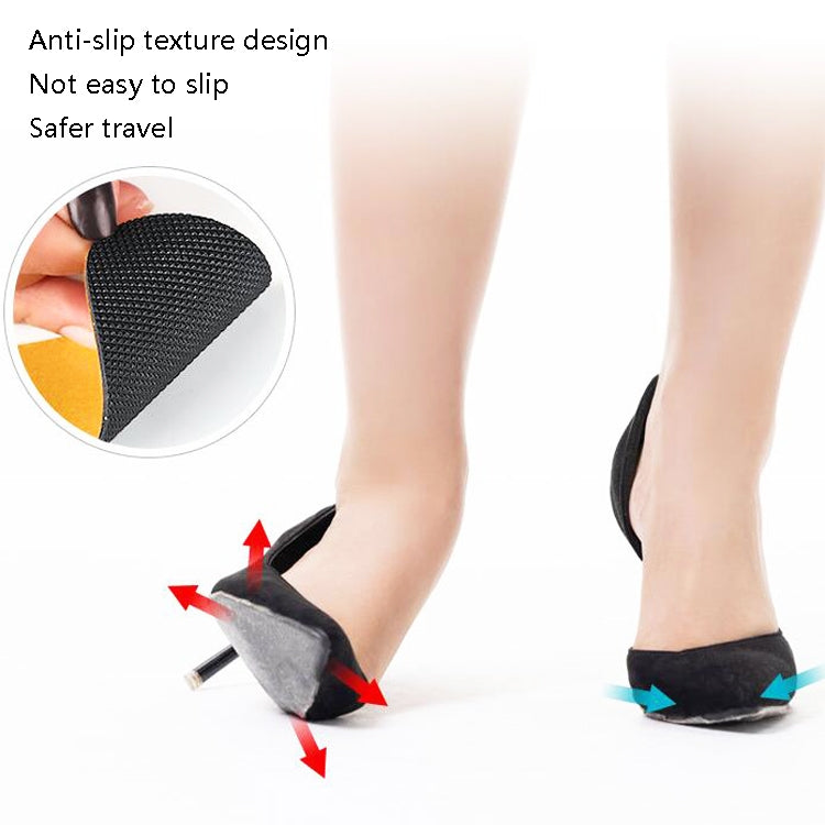 High Heel Shoes Anti-Skid Patch, Pointer Head Black, Round Head Black