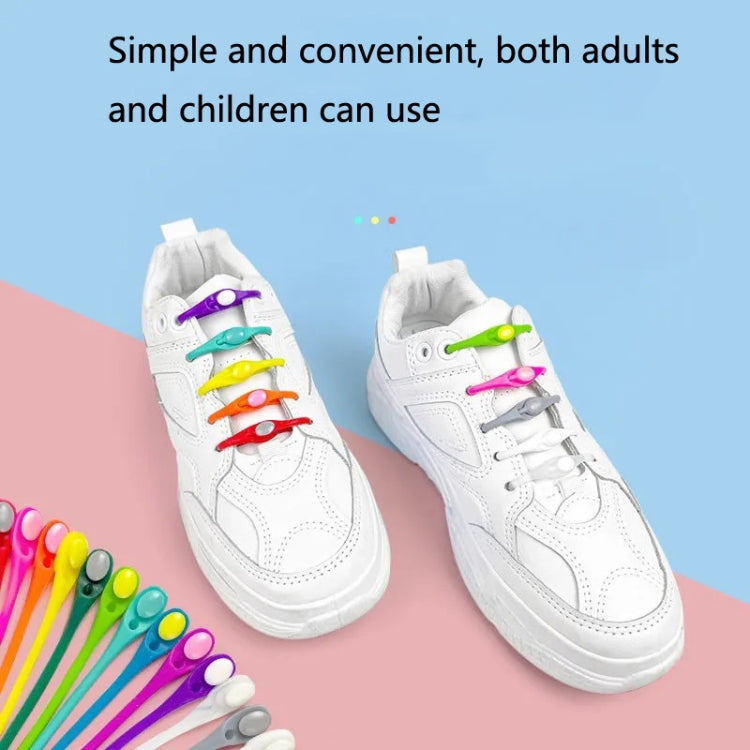 60 PCS LRXD Free Binding Silicone Elastic Shoelaces, Random Color Delivery