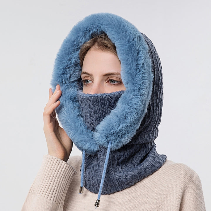 One-piece Cold-proof and Keep Warm Hedging Cap Scarf Face Mask, Black, Pink, Grey, Khaki, Turmeric, Beige, Skin Red, Navy Blue