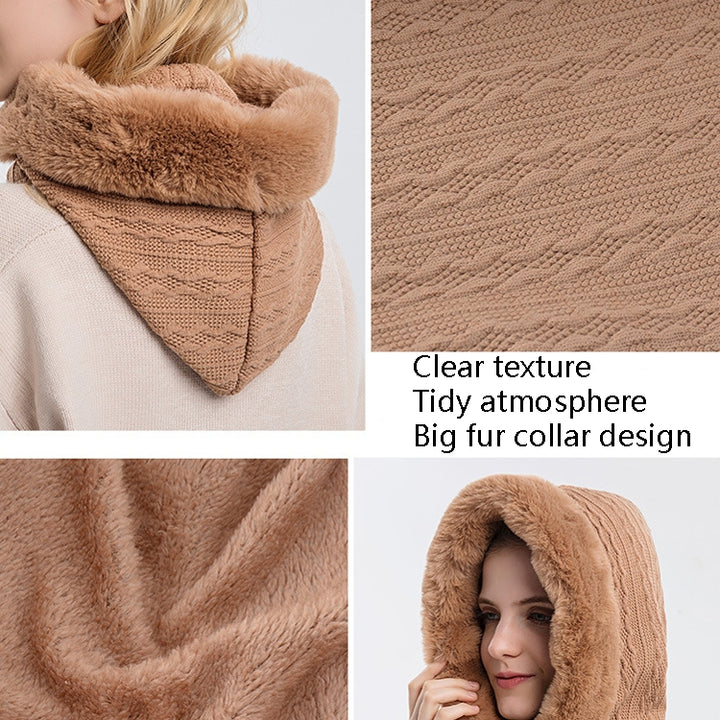 One-piece Cold-proof and Keep Warm Hedging Cap Scarf Face Mask, Black, Pink, Grey, Khaki, Turmeric, Beige, Skin Red, Navy Blue