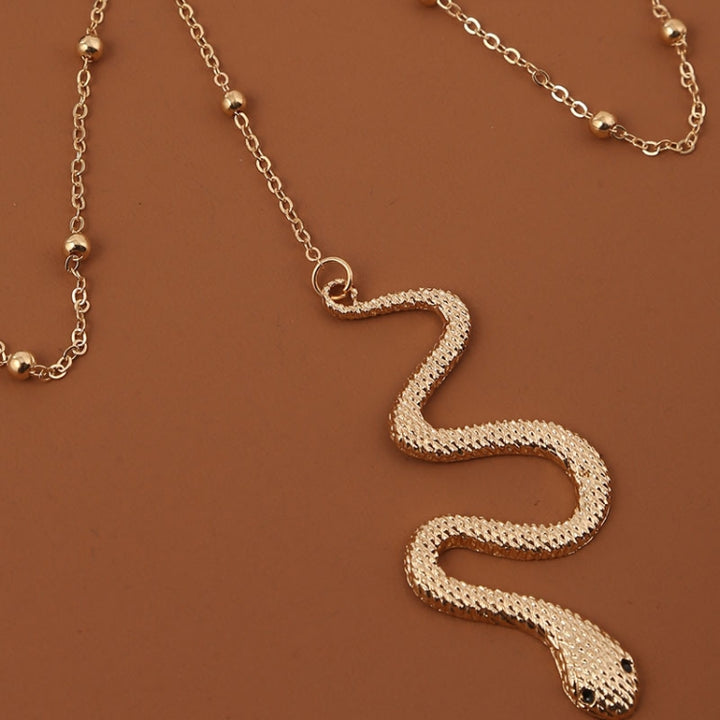 BT192-1 Elastic Snake Long Anklet Body Chain Accessories, BT192-1(Gold), BT192-1(Silver)