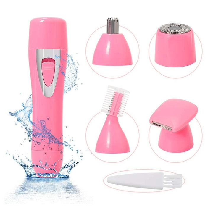 BZ-3563B 4 In 1 USB Shaver Nose Hair Trimmer, Pink, Black, White