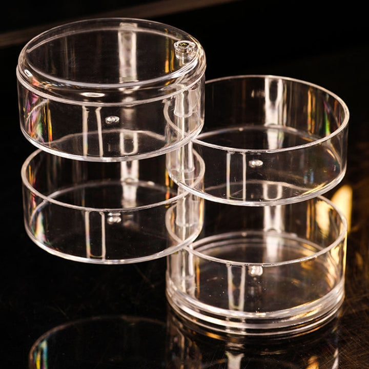 4-Layer Rotating Transparent Jewelry Box Desktop Storage Rack