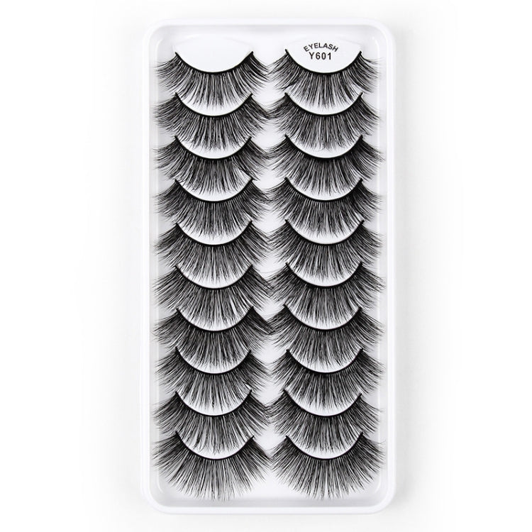 10 Pairs 3D Cat Eye False Eyelashes Naturally Thick And Fluffy Eyelashes, Y600, Y601, Y602, Y603, Y604, Y605, Y606, Y607, Y608, Y609