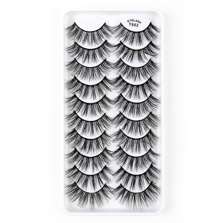 10 Pairs 3D Cat Eye False Eyelashes Naturally Thick And Fluffy Eyelashes, Y600, Y601, Y602, Y603, Y604, Y605, Y606, Y607, Y608, Y609