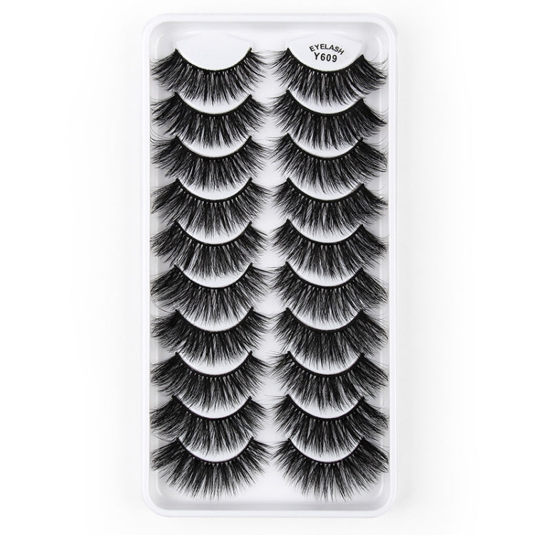 10 Pairs 3D Cat Eye False Eyelashes Naturally Thick And Fluffy Eyelashes, Y600, Y601, Y602, Y603, Y604, Y605, Y606, Y607, Y608, Y609