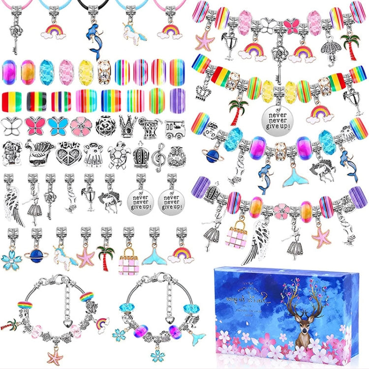 T-15 112 In 1 Handmade Colorful Crystal Children DIY Bracelet, 112 In 1