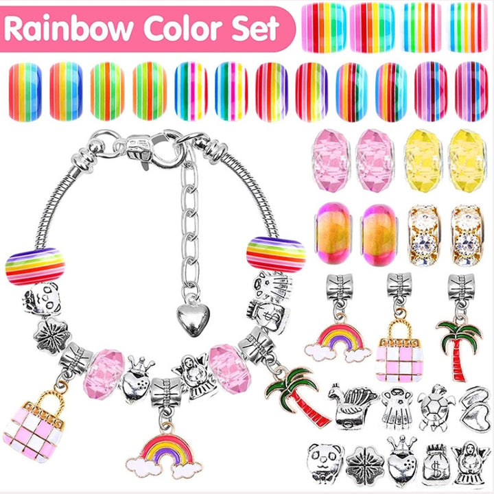 T-15 112 In 1 Handmade Colorful Crystal Children DIY Bracelet, 112 In 1