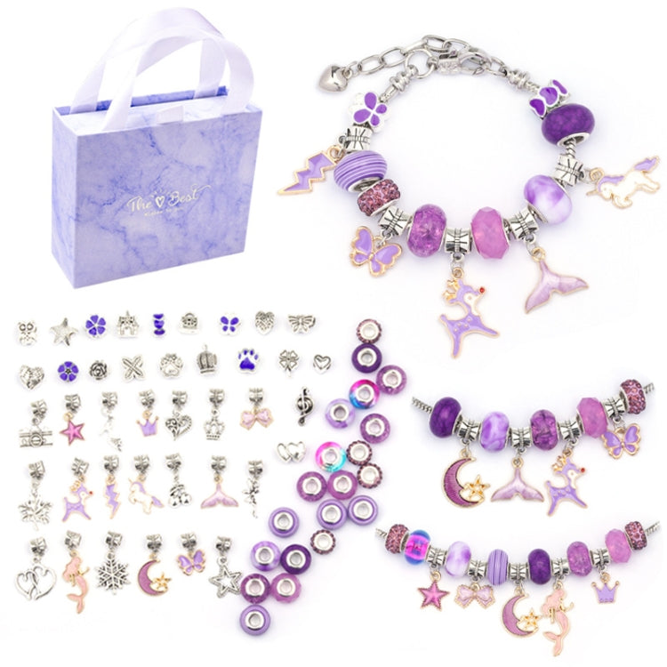 TZ-05 63 In 1 Colorful Crystal Cartoon DIY Jewelry Children Bracelet, 63 In 1(Color Suit), 63 In 1(Purple Suit), 63 In 1(Red Suit), 63 In 1(Green Suit)