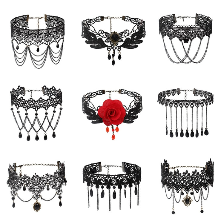 Fringe Lace Gothic Lolita Vintage Necklace,Style:, 1530, 1531, 1532 Black, 1532 Red, 1533, 1534, 1535, 1555, 1556, 1557