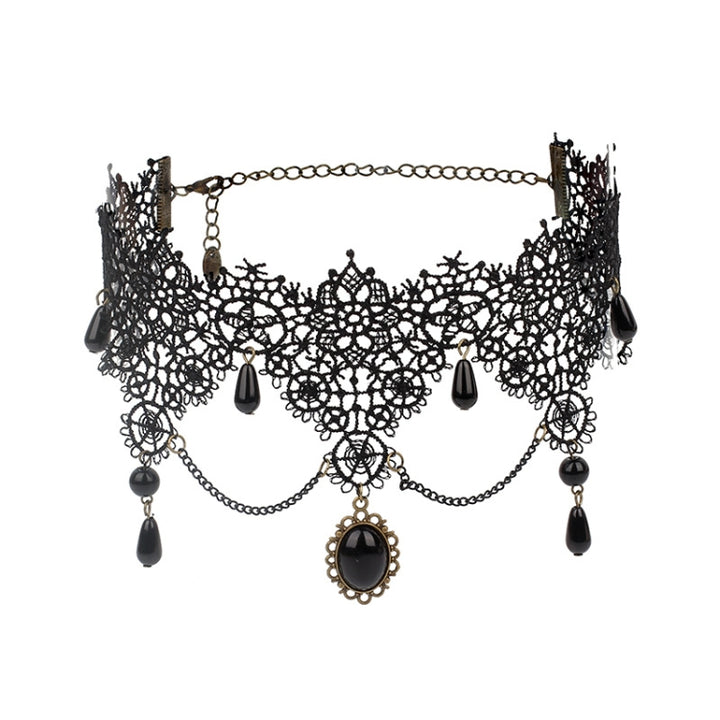 Fringe Lace Gothic Lolita Vintage Necklace,Style:, 1530, 1531, 1532 Black, 1532 Red, 1533, 1534, 1535, 1555, 1556, 1557