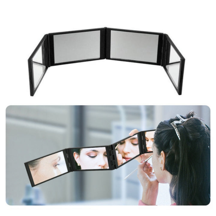 Four-sided Foldable Multi-angle Panoramic Portable Makeup Mirror