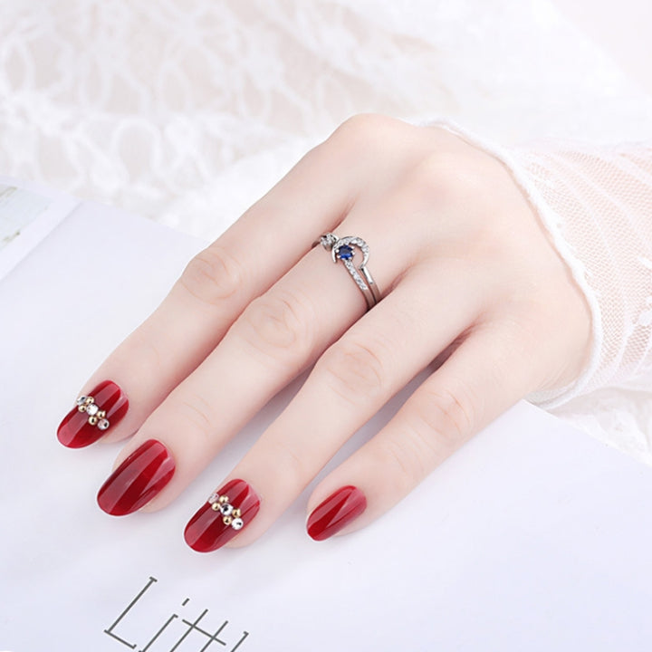 2pcs J259 Ladies Romantic Star Moon Stacked Open Rings