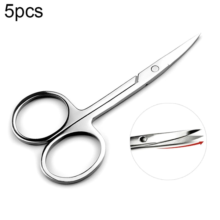 5 PCS Stainless Steel Elbow Eyebrow Trimming Scissors, Scissors