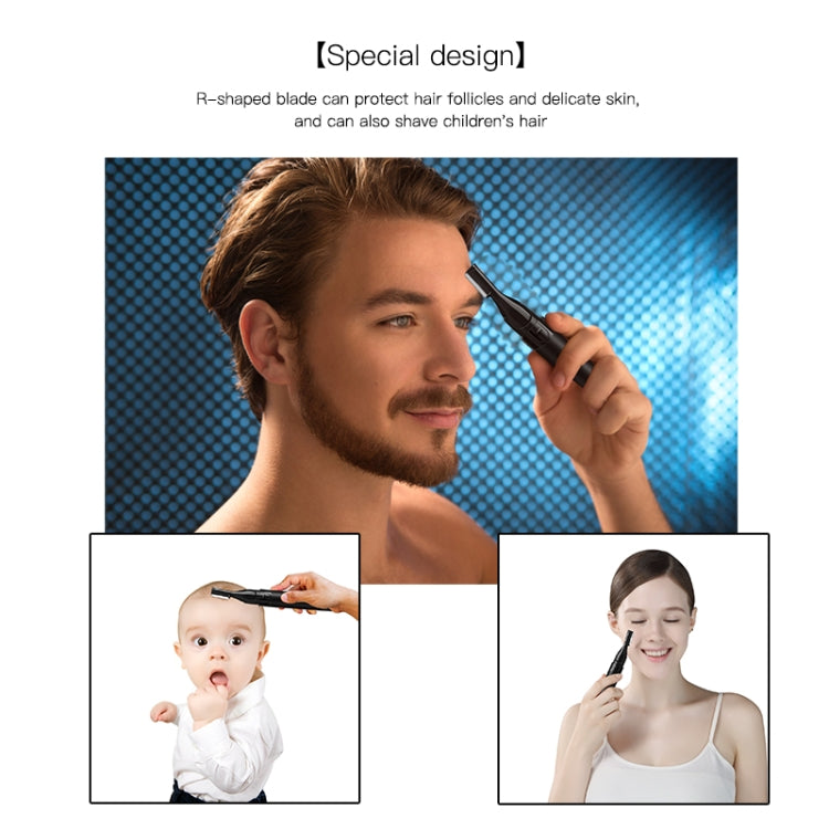 Double Cutter Head Electric Eyebrow Trimmer Epilator Children Hair Clipper, Double Cutter Head