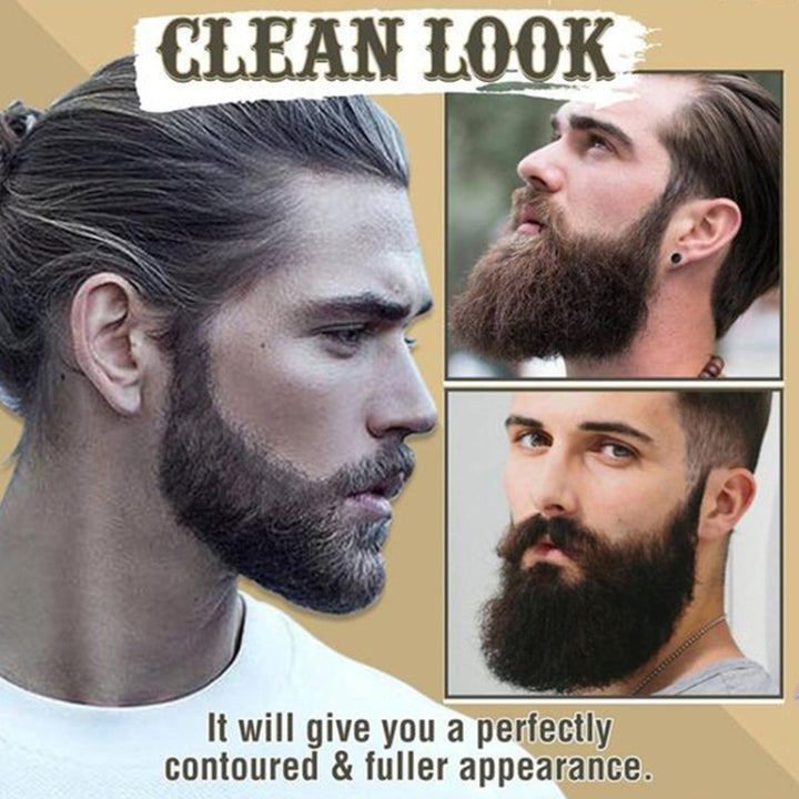 2pcs /Set Waterproof Beard Filler Beard Styling Pen, Black, Dark Brown