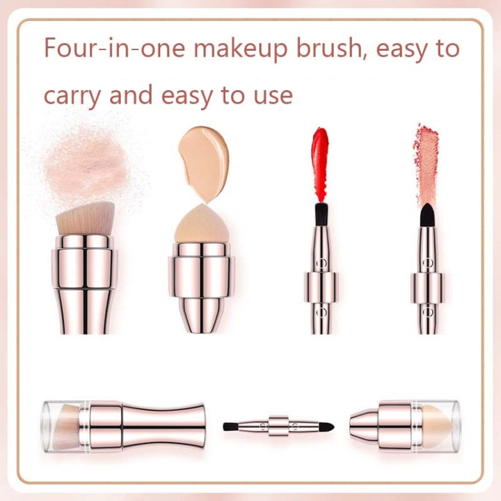 4 In 1 Retractable Metal Makeup Brush