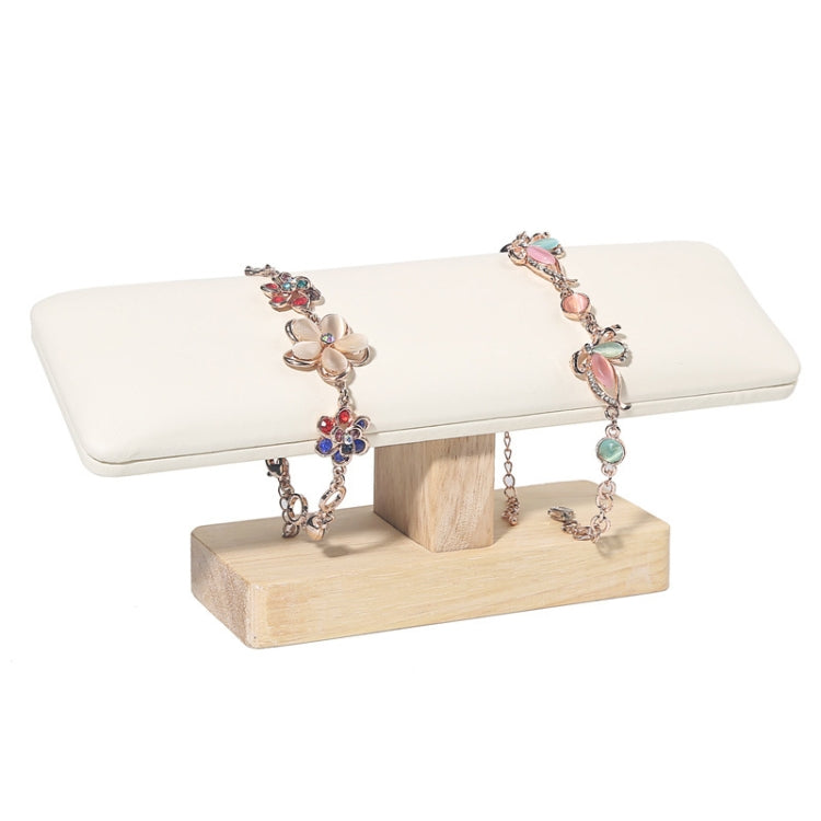 Solid Wood Single-layer T-shaped Jewelry Display Stand