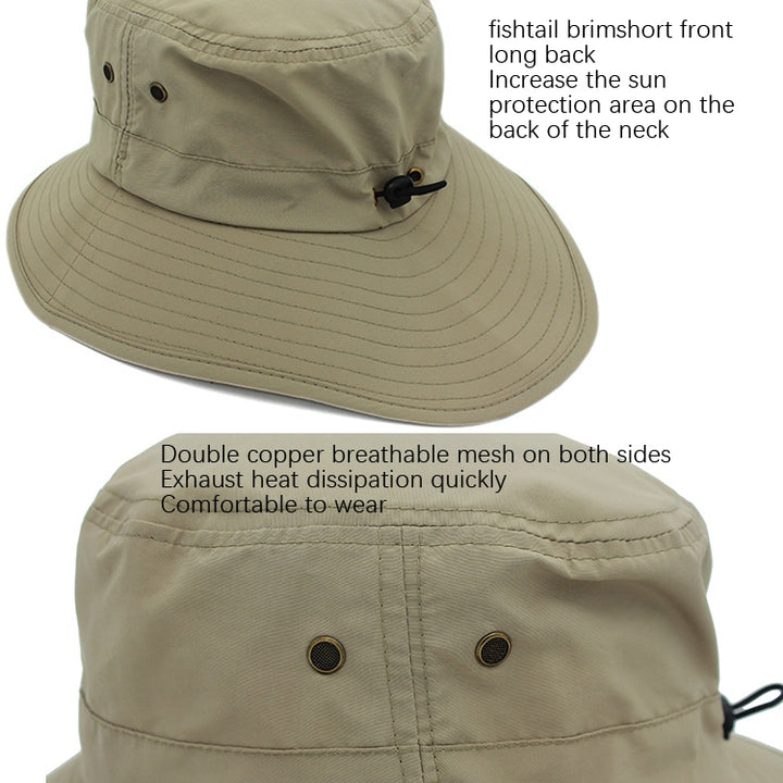 outfly Outdoor Breathable Fisherman Cap Lengthening Fish Tail Hiking Sunshade Cap, Red, Light Gray, Dark Khaki, Sky Blue, Army Green, Deep Blue, Dark Gray, Rose Red, Light Khaki