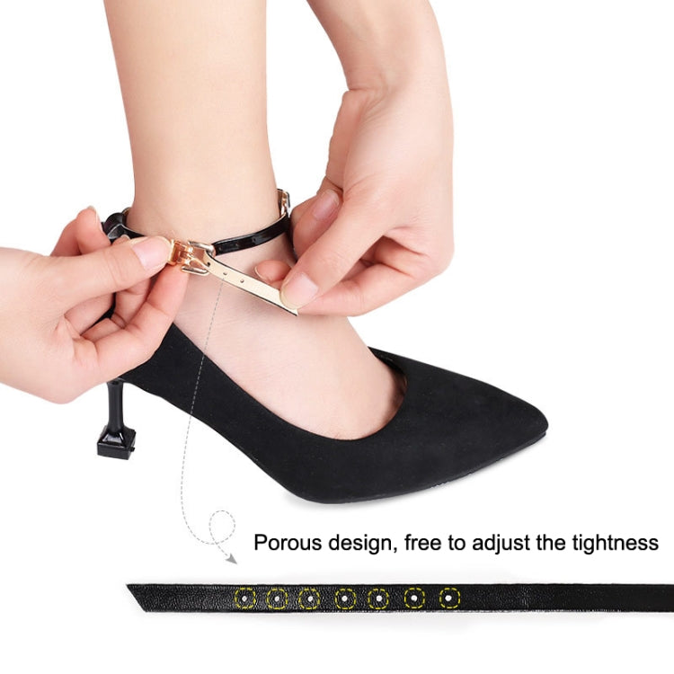 High Heel Shoes Prevent Heel Drop Shoelaces Four-Leaf Grass Shoelace Buckle, Matt Red, Matt Skin, Matt Black, Mirror Black, Suede Black