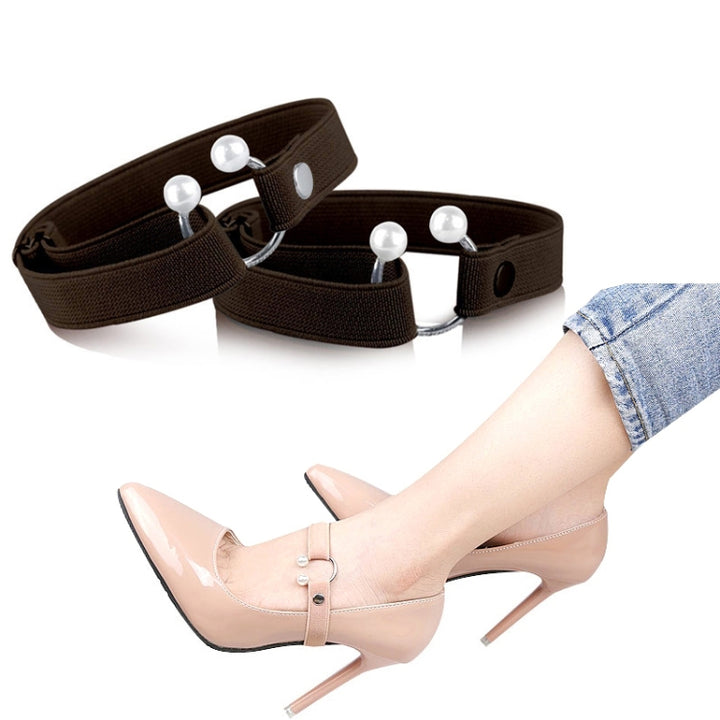 High Heels Fixing Anti-Straps Lace Non-Slip Belt Decorative Buckle, Grey, Black, Beige, Lotus Root Starch, Dark Brown, Light Brown