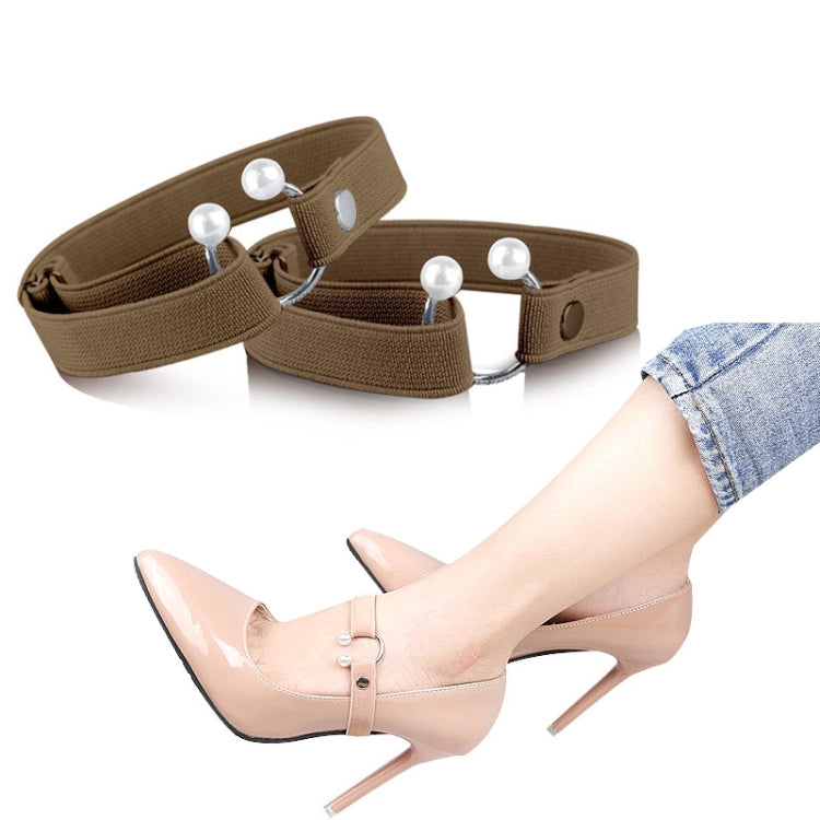 High Heels Fixing Anti-Straps Lace Non-Slip Belt Decorative Buckle, Grey, Black, Beige, Lotus Root Starch, Dark Brown, Light Brown