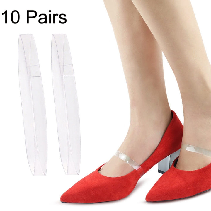 10 Pairs Invisible Transparent High Heels Anti-drop Laces, 10 Pairs