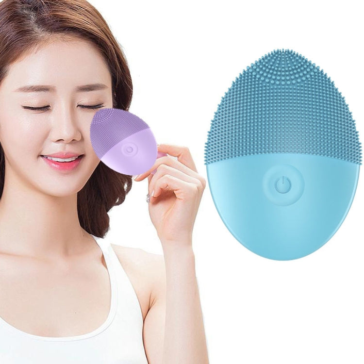 Mini Silicone Cleansing Instrument Washing Face Brush, Pink, Purple, Blue