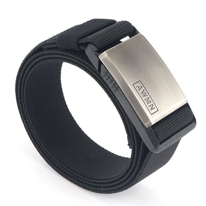 AWMN Metal Nylon Magnetic Buckle Fashion Casual Men Belt, Length:, 125cm