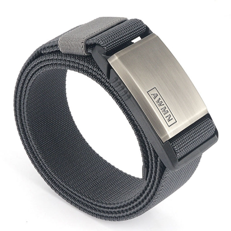 AWMN Metal Nylon Magnetic Buckle Fashion Casual Men Belt, Length:, 125cm