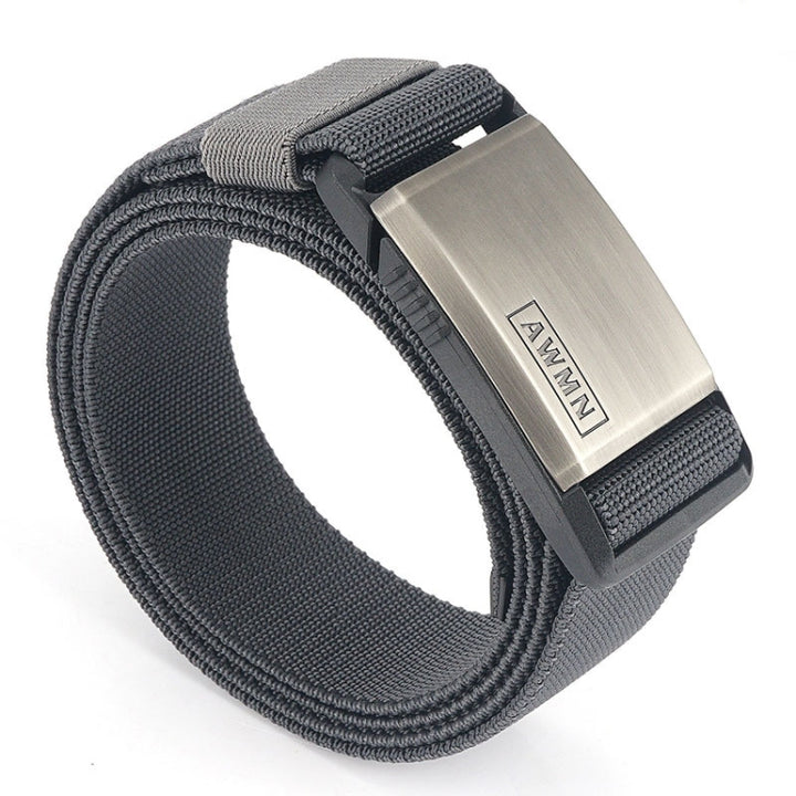 AWMN Metal Nylon Magnetic Buckle Fashion Casual Men Belt, Length:, 125cm