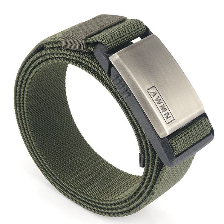 AWMN Metal Nylon Magnetic Buckle Fashion Casual Men Belt, Length:, 125cm