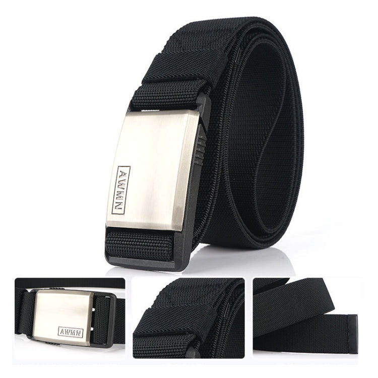 AWMN Metal Nylon Magnetic Buckle Fashion Casual Men Belt, Length:, 125cm