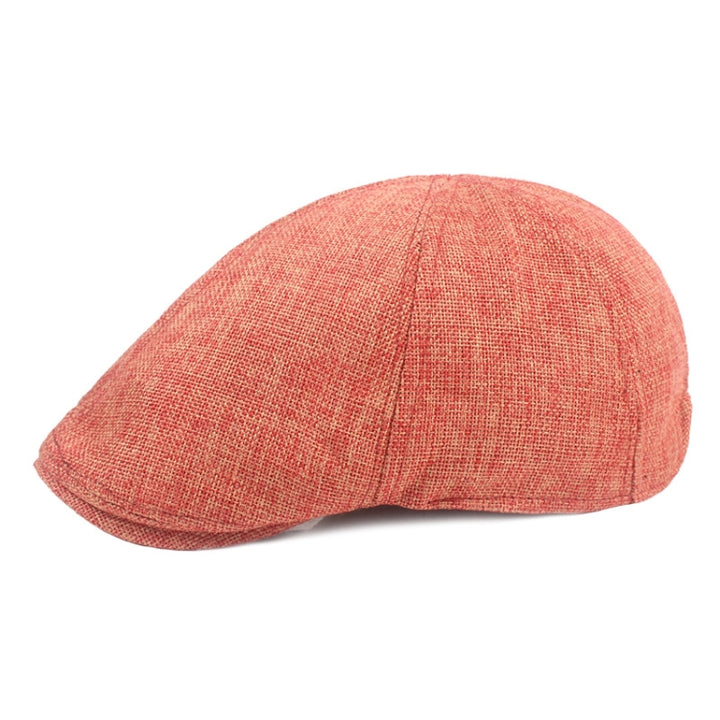 Spring/Summer Burlap Cap Retro Men Forward Beret, M (56-58cm)