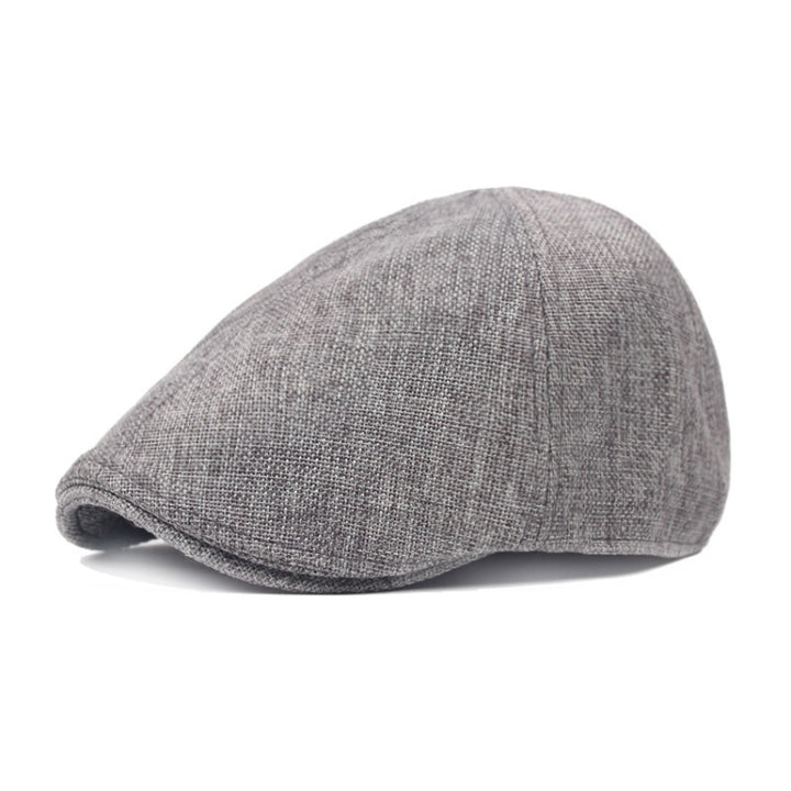 Spring/Summer Burlap Cap Retro Men Forward Beret, M (56-58cm)