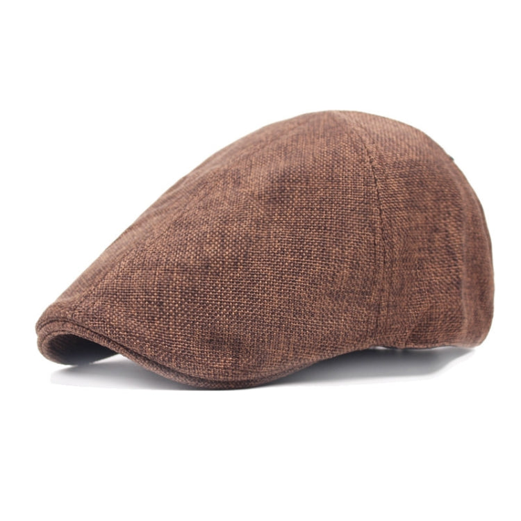 Spring/Summer Burlap Cap Retro Men Forward Beret, M (56-58cm)