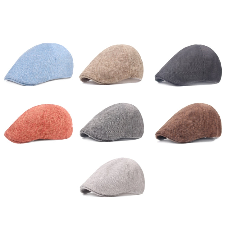 Spring/Summer Burlap Cap Retro Men Forward Beret, M (56-58cm)