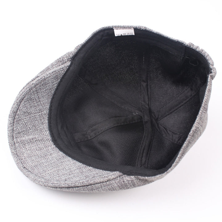 Spring/Summer Burlap Cap Retro Men Forward Beret, M (56-58cm)