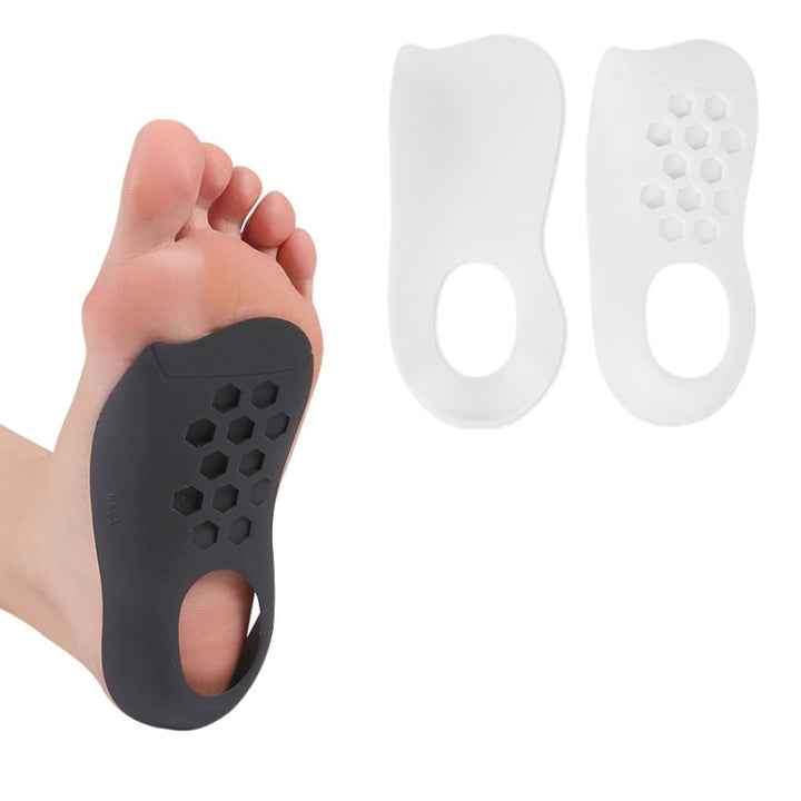 1 Pair Flat Foot Bow Corrected XO Leg Orthopedic Insole, Size: M (White), M (White), L (White), M (Black), L (Black)